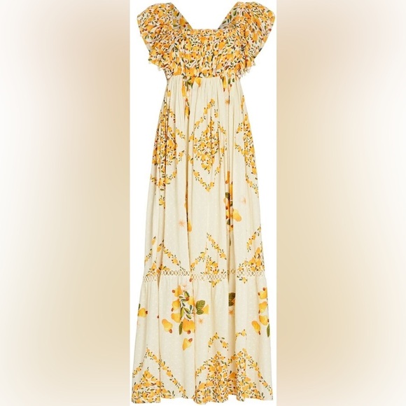 FARM Rio Off White Cashew Crossed Back Maxi Dress - Picture 5 of 15